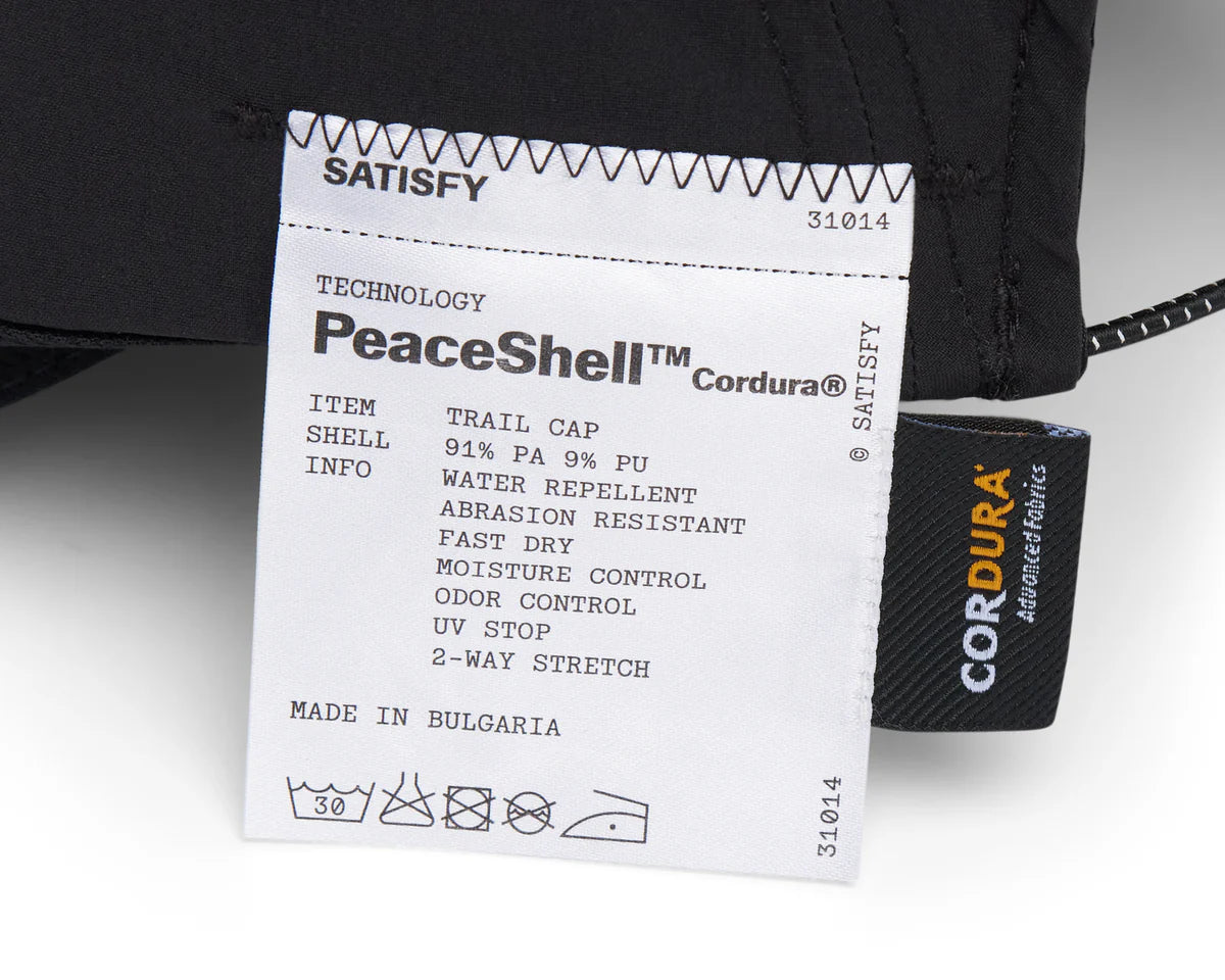 SATISFY Peaceshell Cordura Trail Cap Black