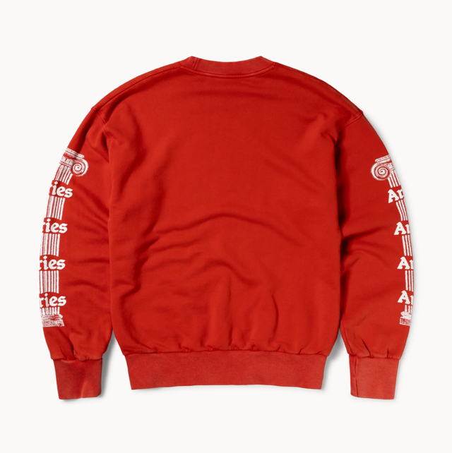 Aries Aged Ancient Column Sweat Red