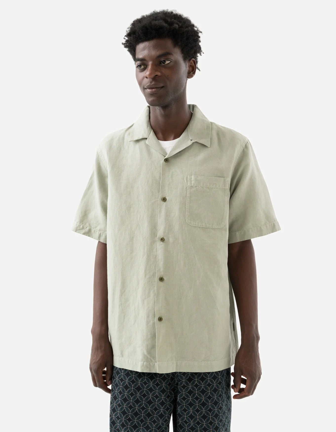 Maharishi Hemp Camp Collar Shirt Sage Green