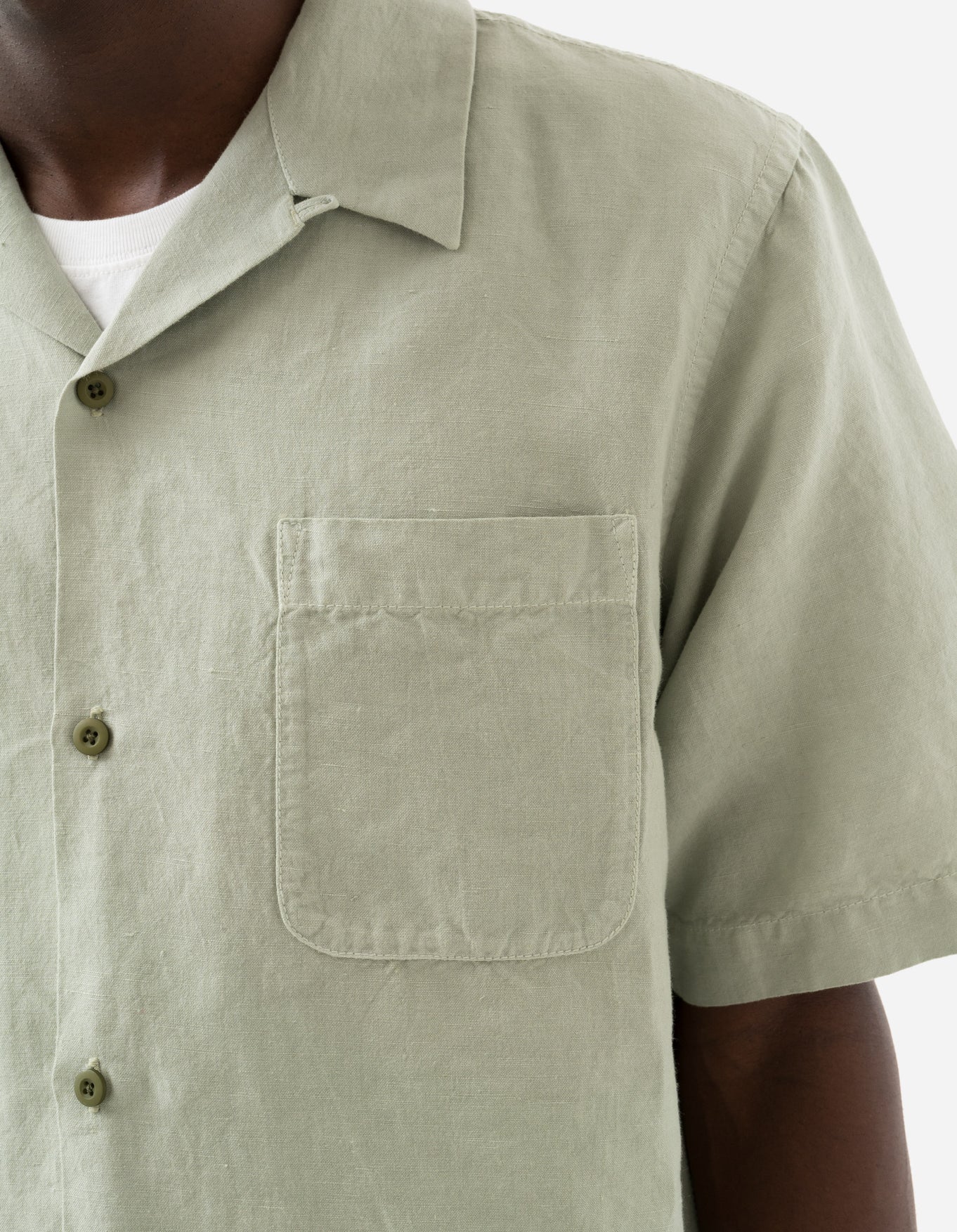 Maharishi Hemp Camp Collar Shirt Sage Green