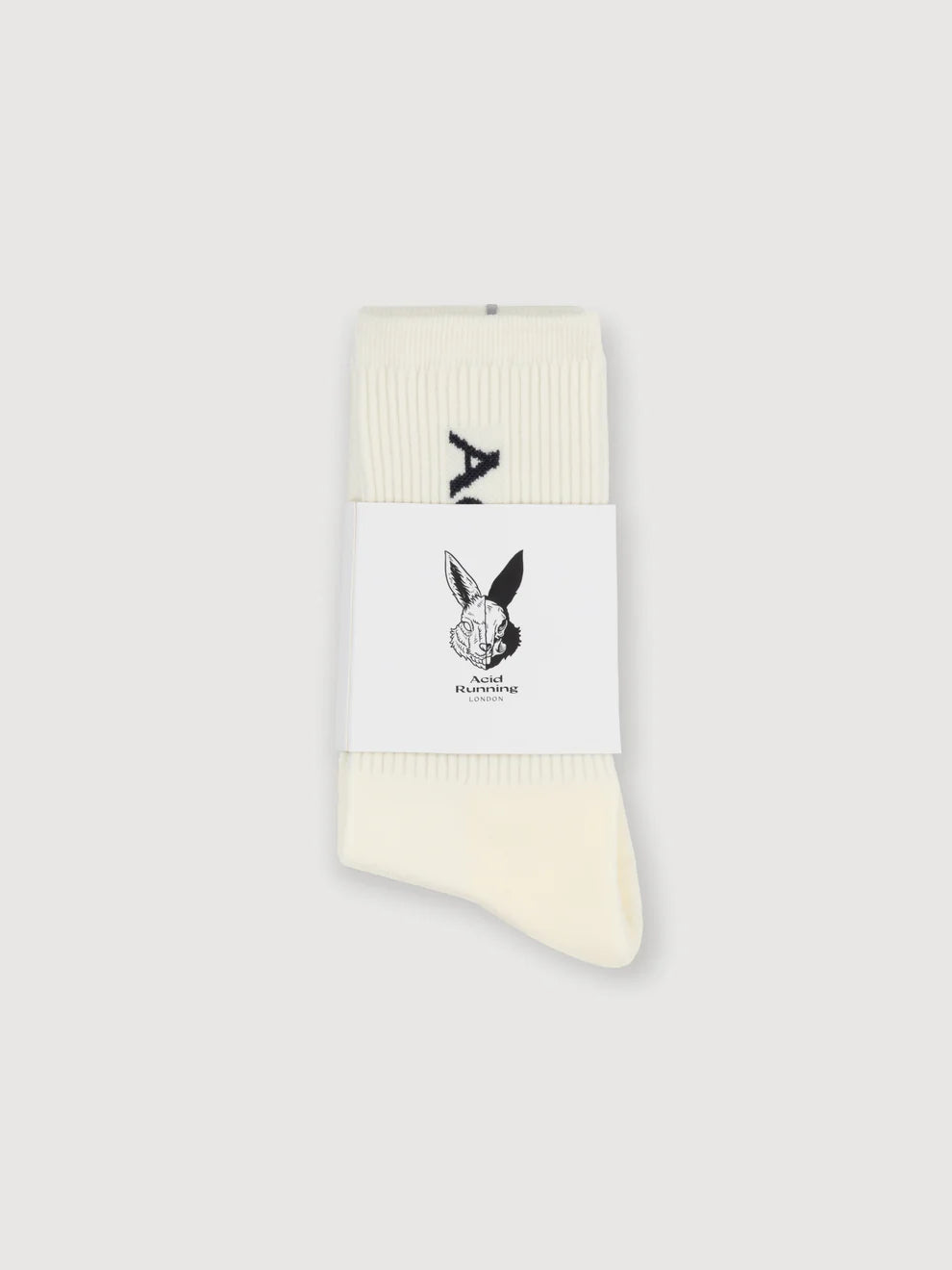 Acid Running Logo Socks Bone White
