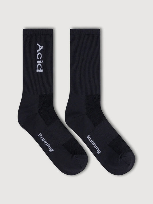 Acid Running Logo Socks Black