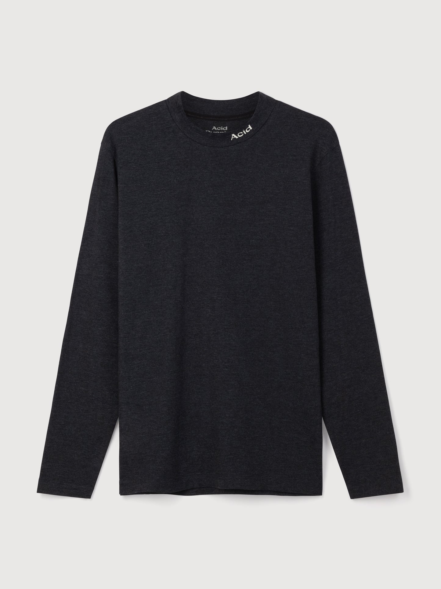 Acid Running Mock Neck Long Sleeve T-shirt Vintage Black