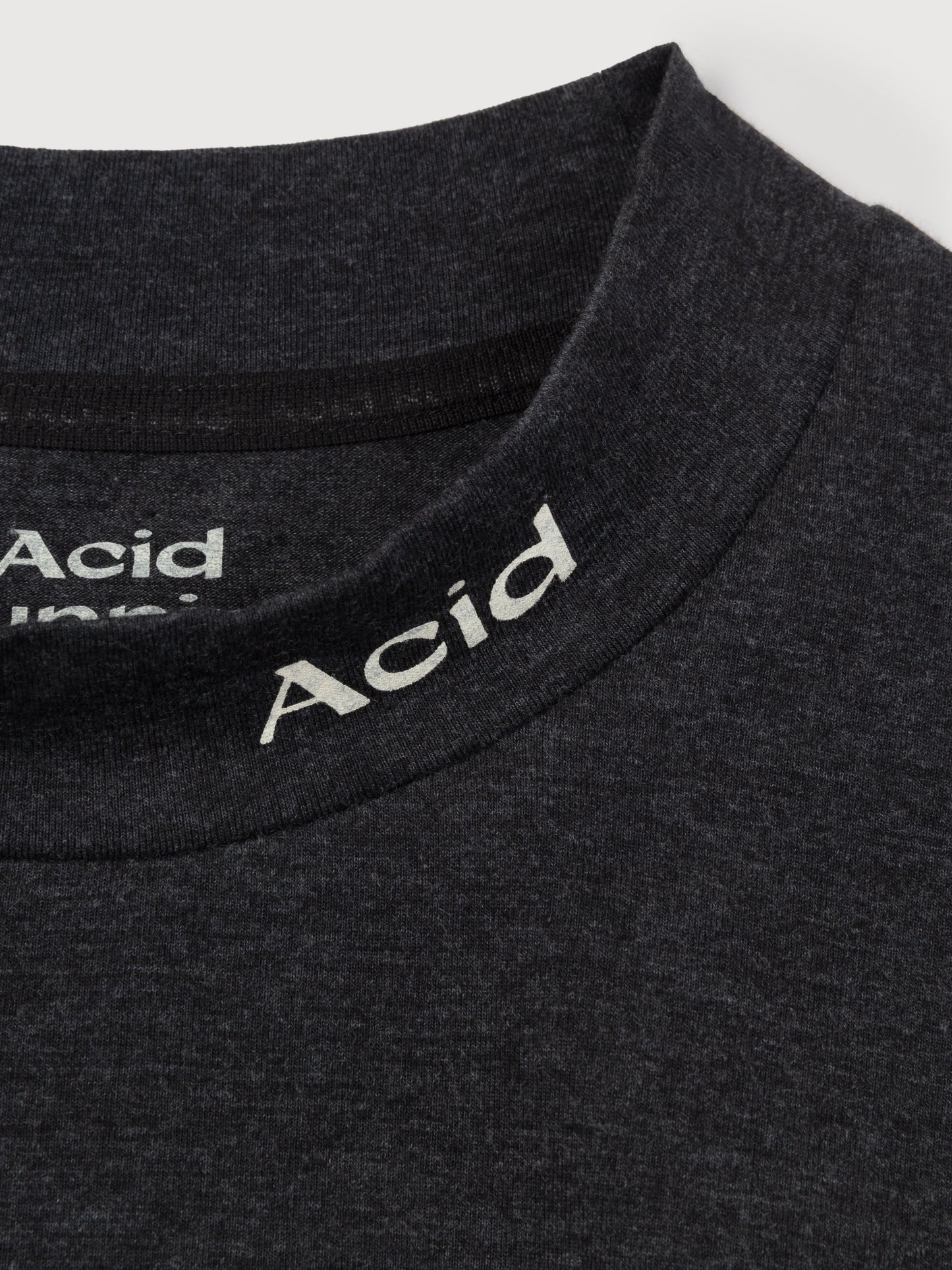 Acid Running Mock Neck Long Sleeve T-shirt Vintage Black