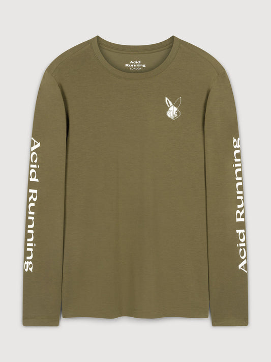 Acid Running Long Sleeve T-shirt Dark Olive