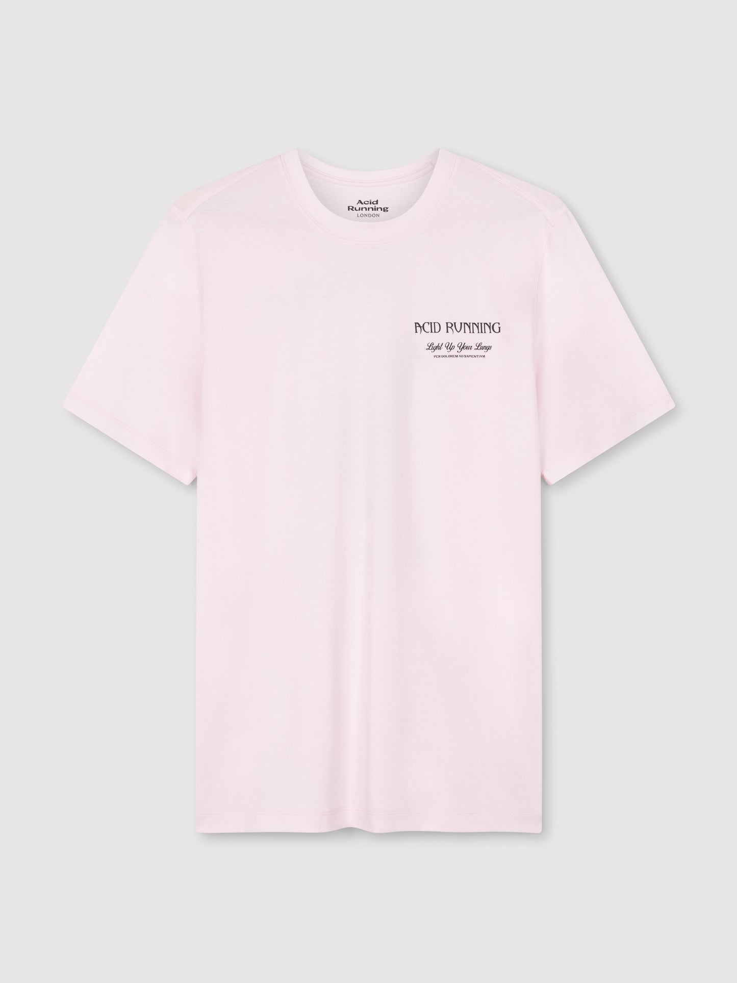 Acid Running Light Up Your Lungs T-shirt Iced Pink