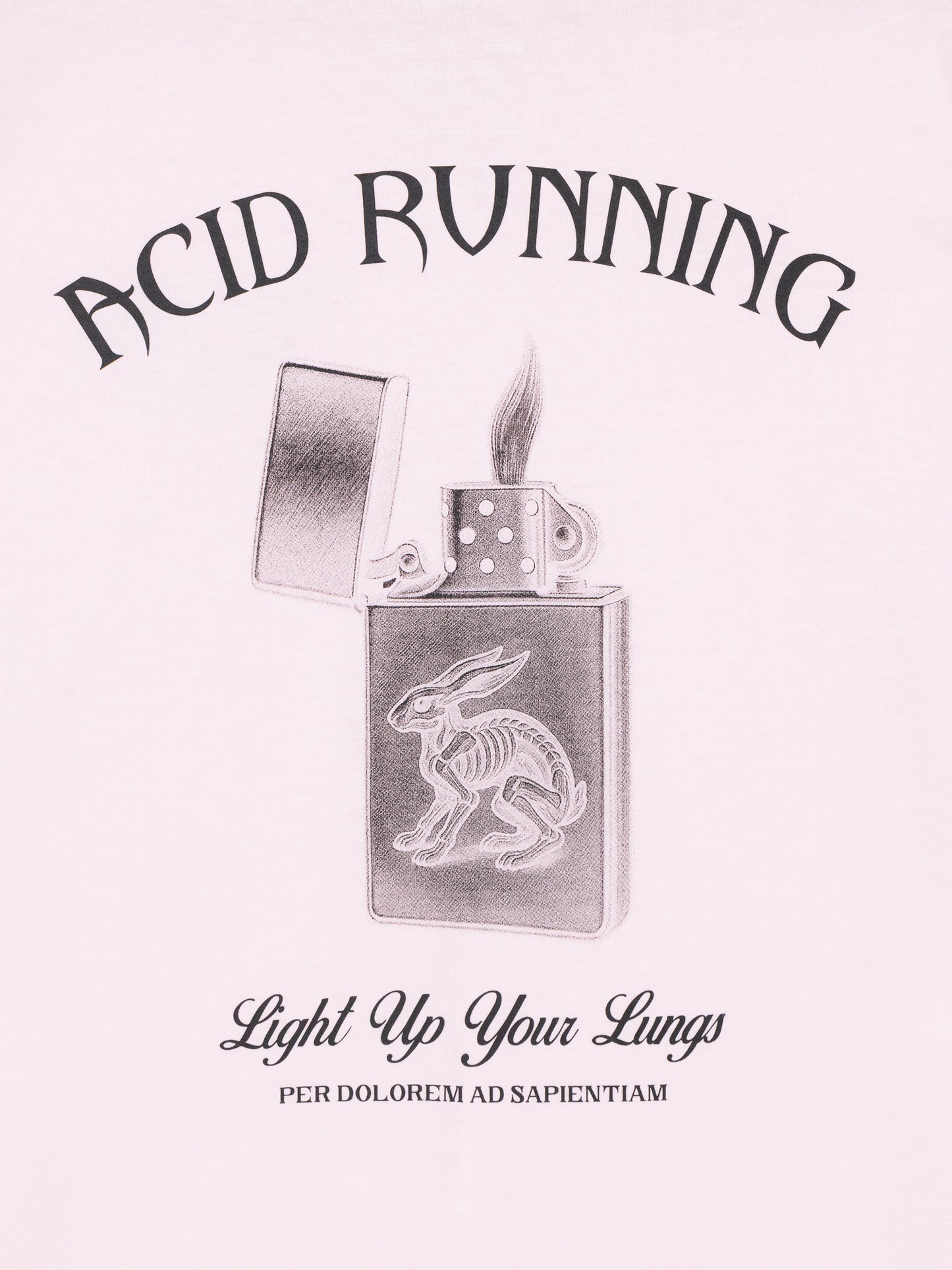 Acid Running Light Up Your Lungs T-shirt Iced Pink