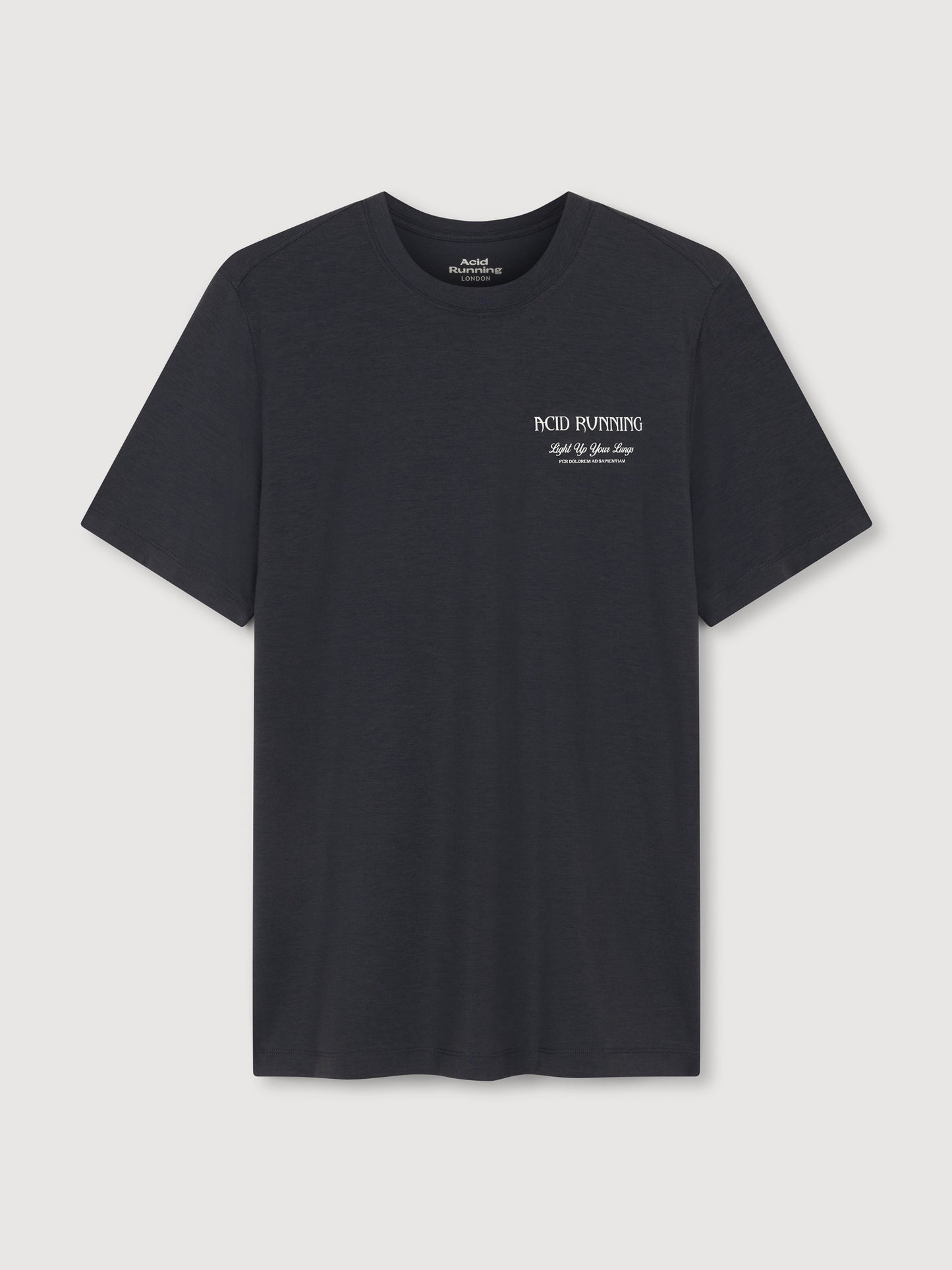 Acid Running Light Up Your Lungs T-shirt Graphite Grey