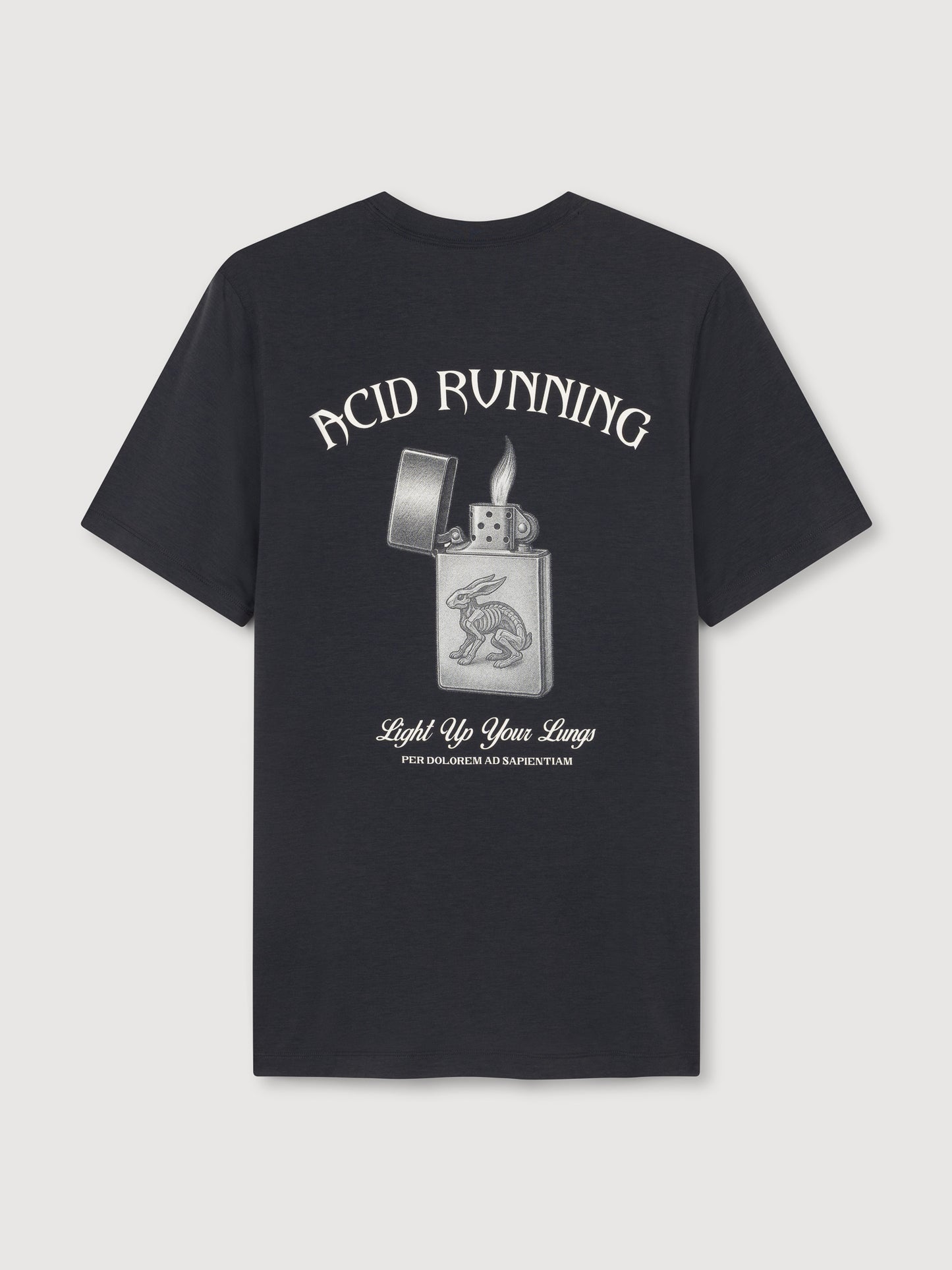 Acid Running Light Up Your Lungs T-shirt Graphite Grey