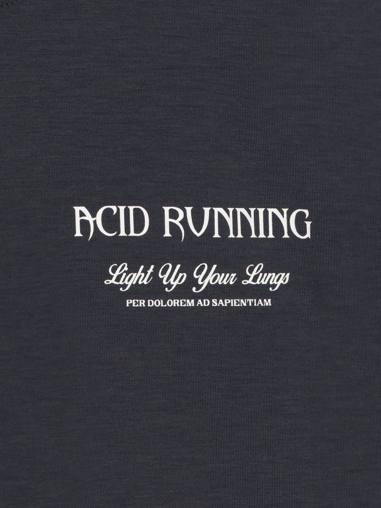 Acid Running Light Up Your Lungs T-shirt Graphite Grey