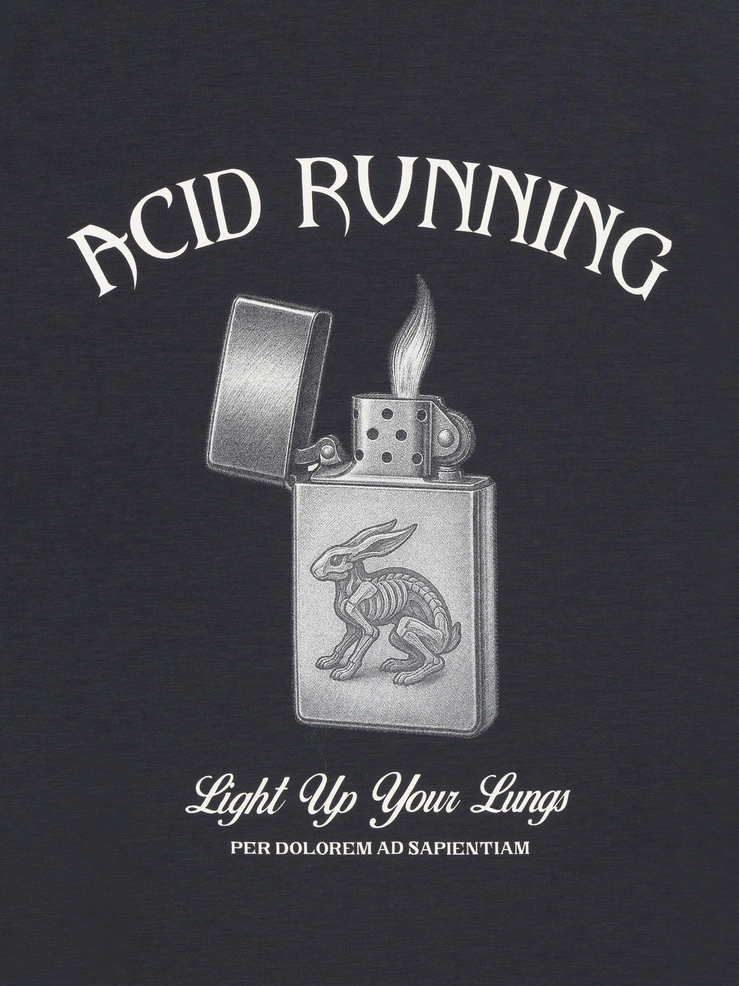 Acid Running Light Up Your Lungs T-shirt Graphite Grey