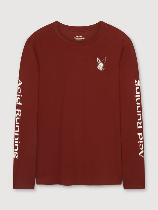 Acid Running Long Sleeve T-shirt Fired Red