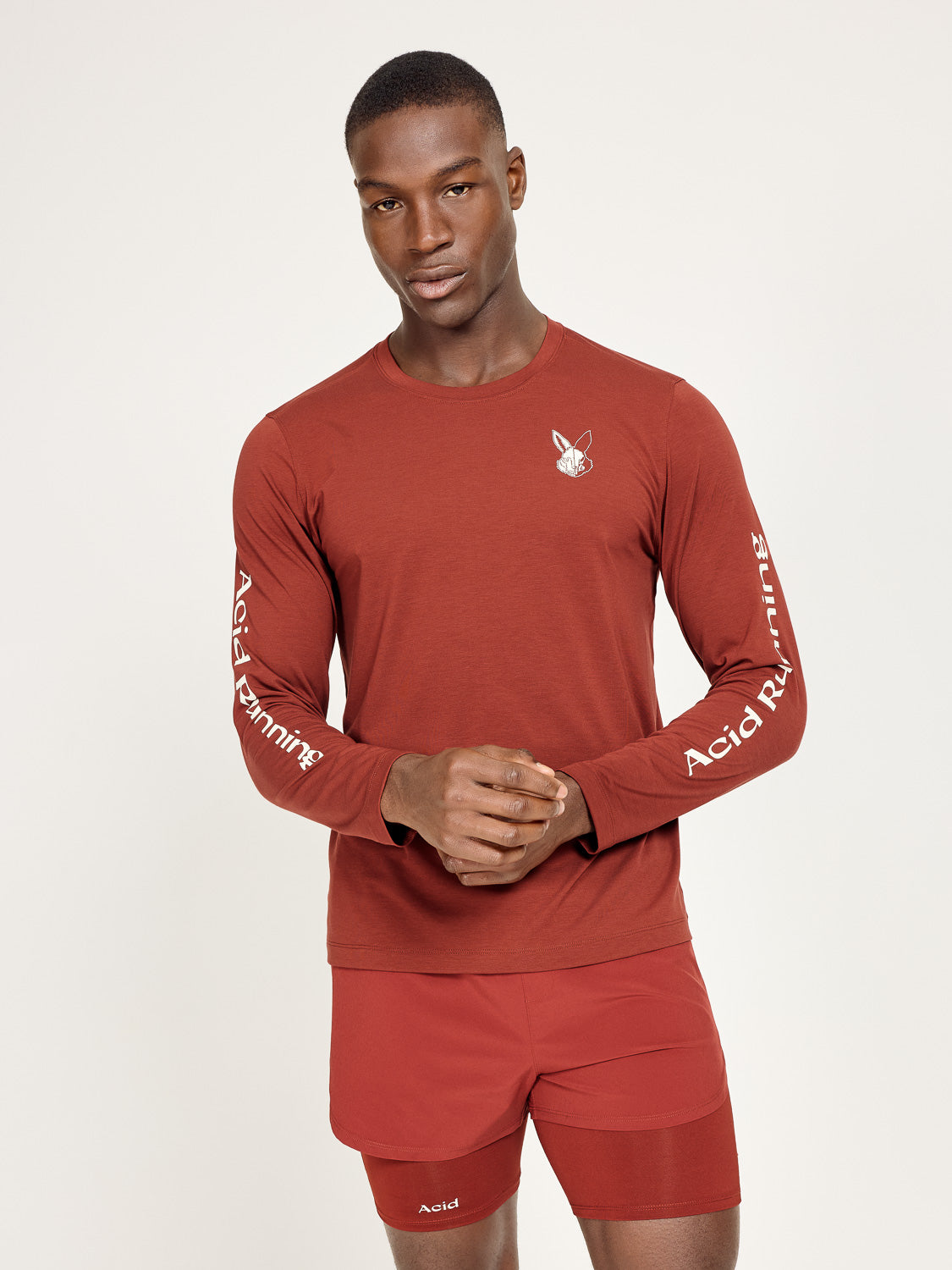 Acid Running Long Sleeve T-shirt Fired Red