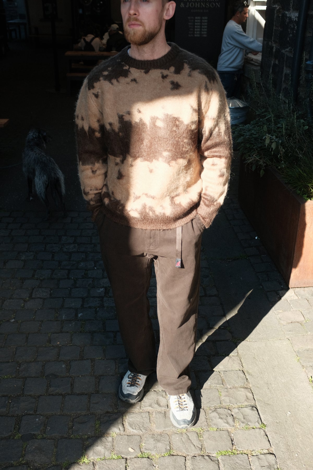 Gramicci Mohair Splatter Sweater Taupe