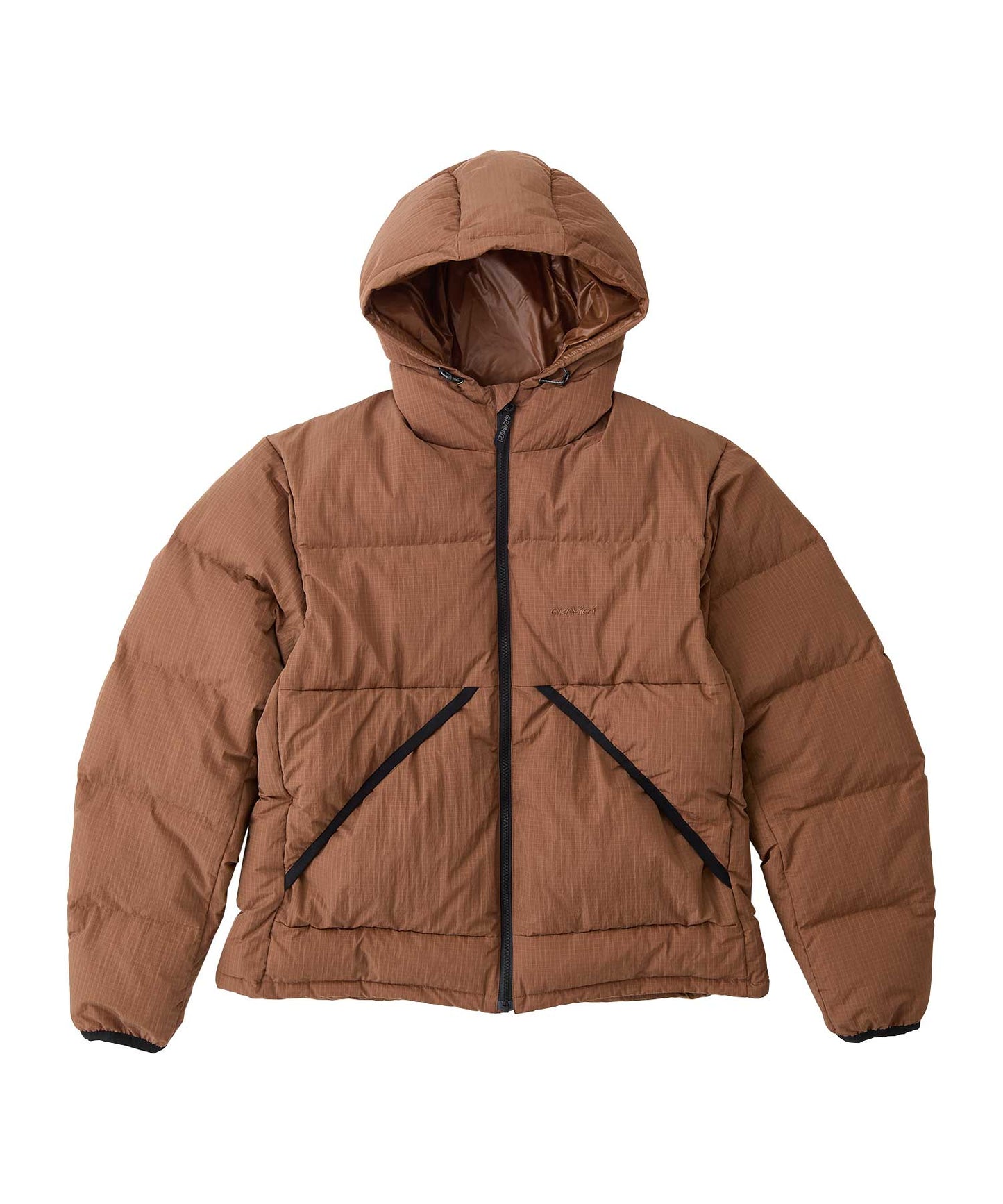 Gramicci Down Puffer Hooded Jacket Brown