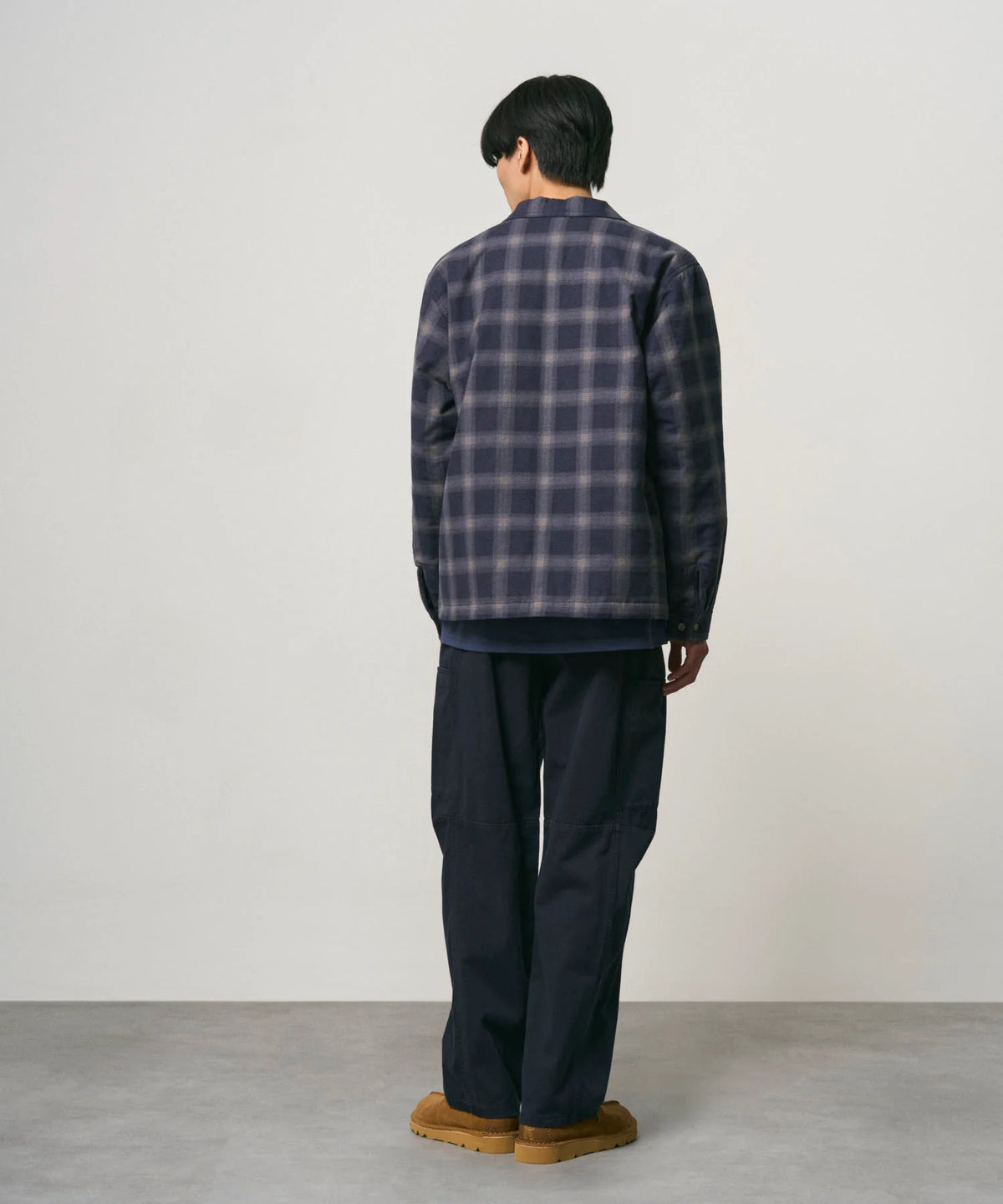 Gramicci Zip-Up Insulated Flannel Shirt Navy/Shadow Plaid