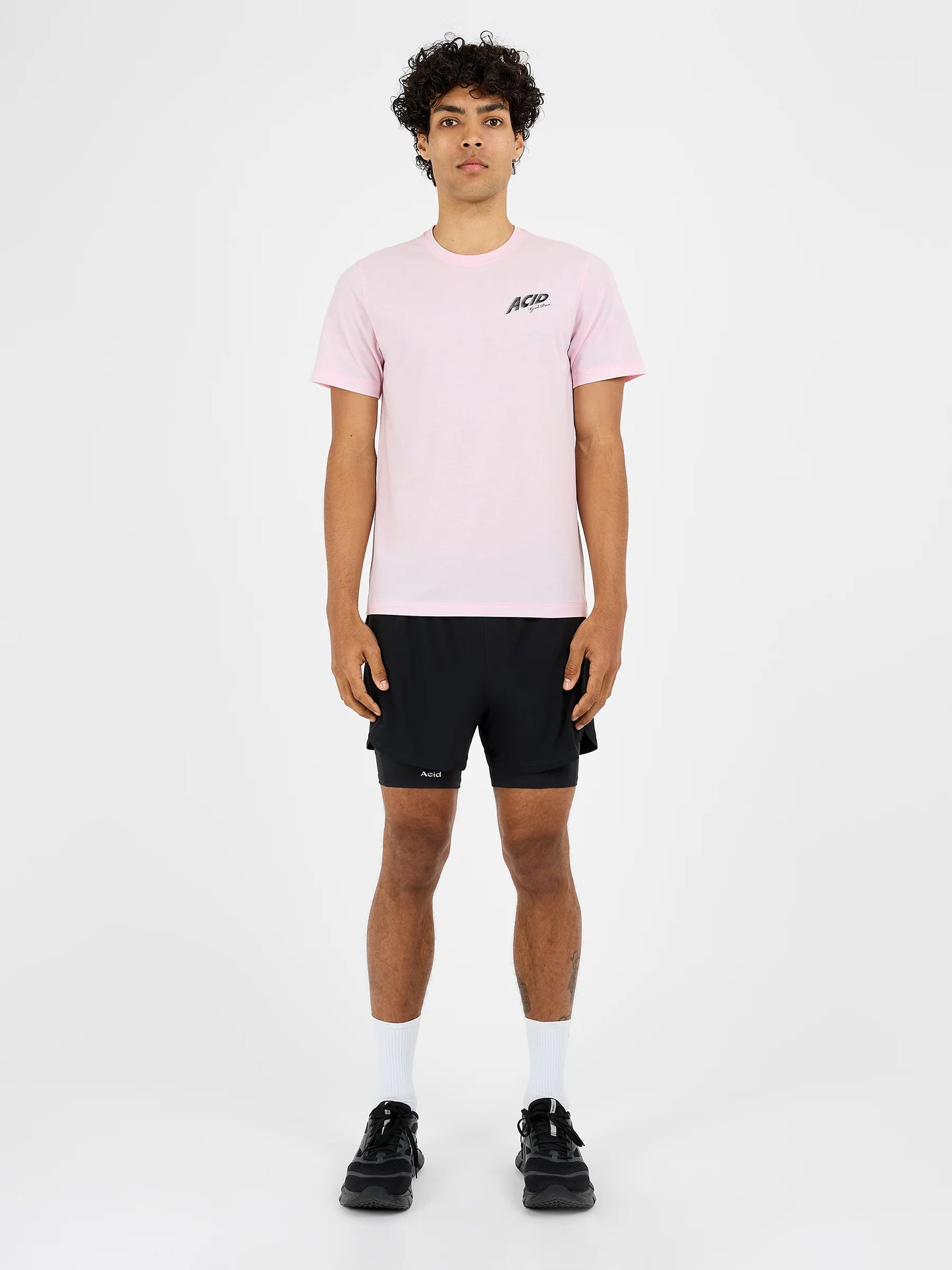 Acid Running Good Pace T-shirt Iced Pink