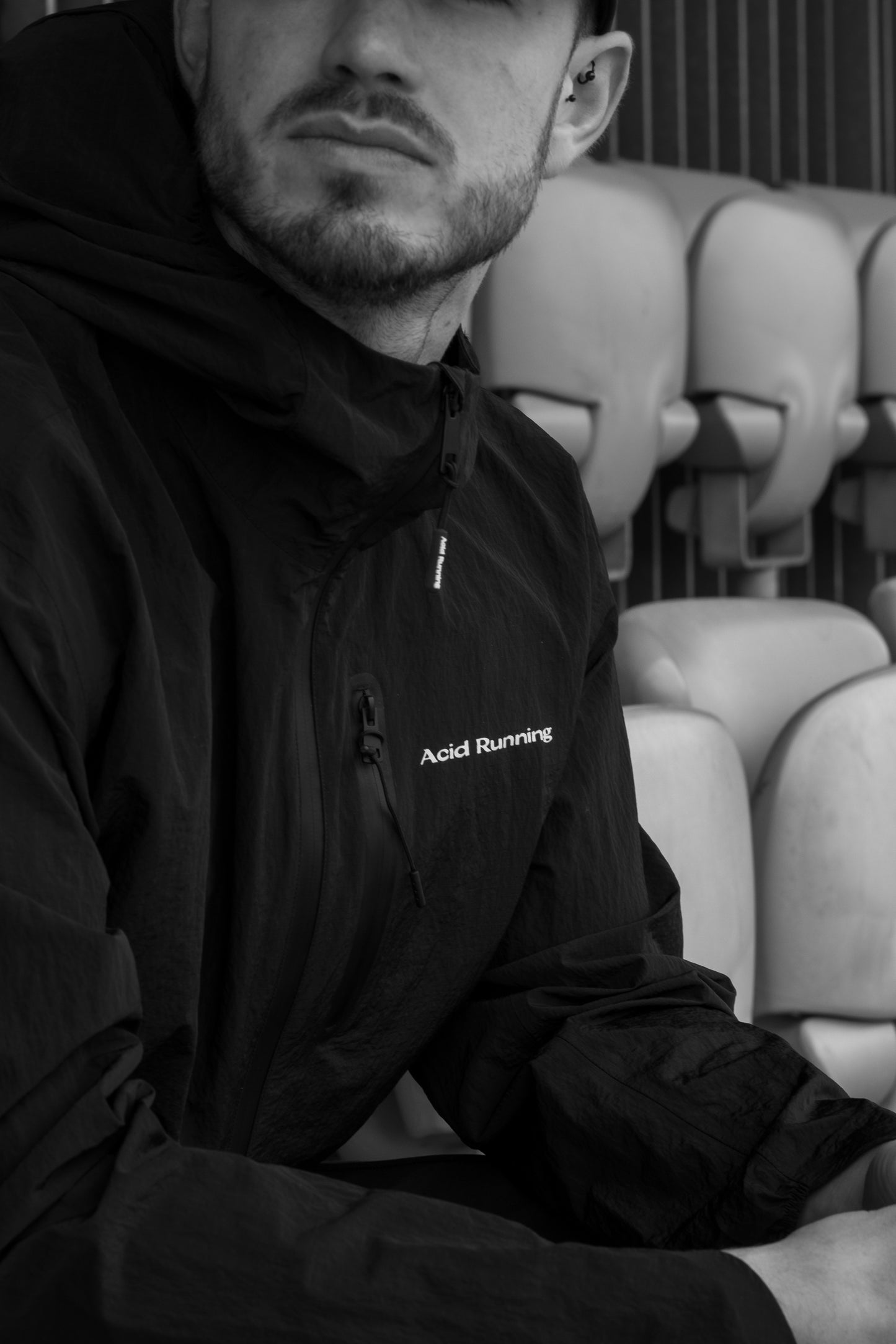 Acid Running Lightweight Running Jacket Black