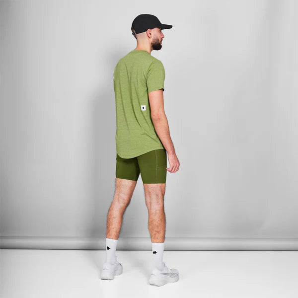 SAYSKY Logo Combat Pro T-shirt Green Melange