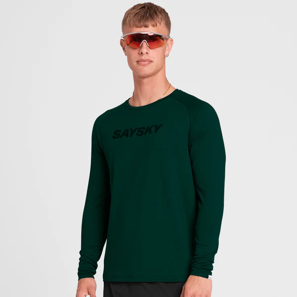 SAYSKY Logo Pace Long Sleeve T-shirt Green
