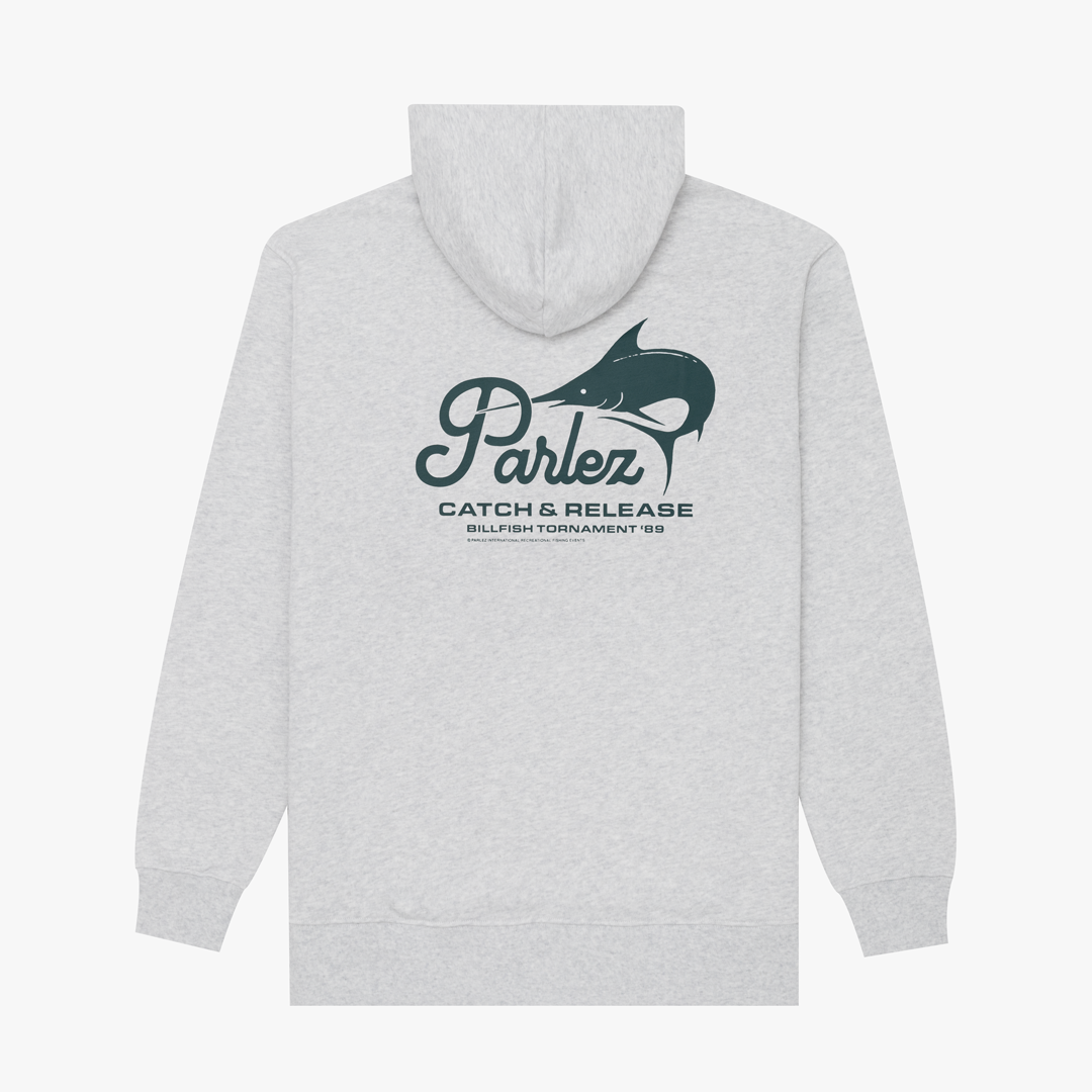 Parlez Marlin Hoodie Heather Grey