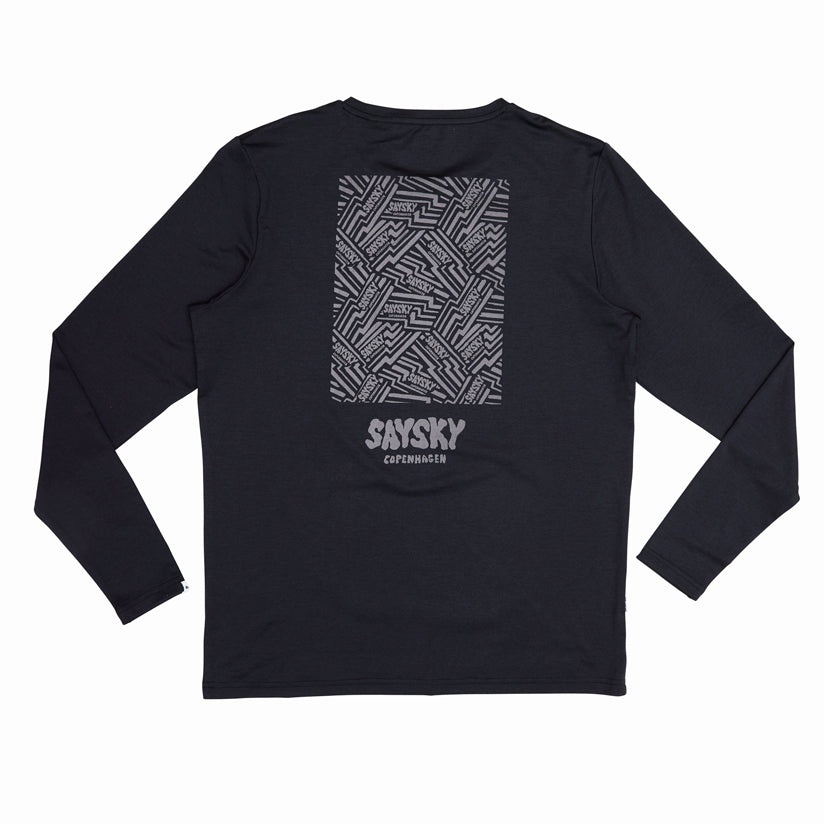 SAYSKY Reflective Logo Pace Long Sleeve T-shirt Black