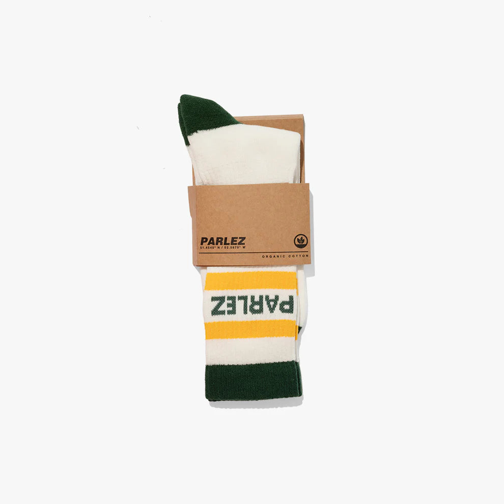 Parlez Strive Socks White/Kelp Green