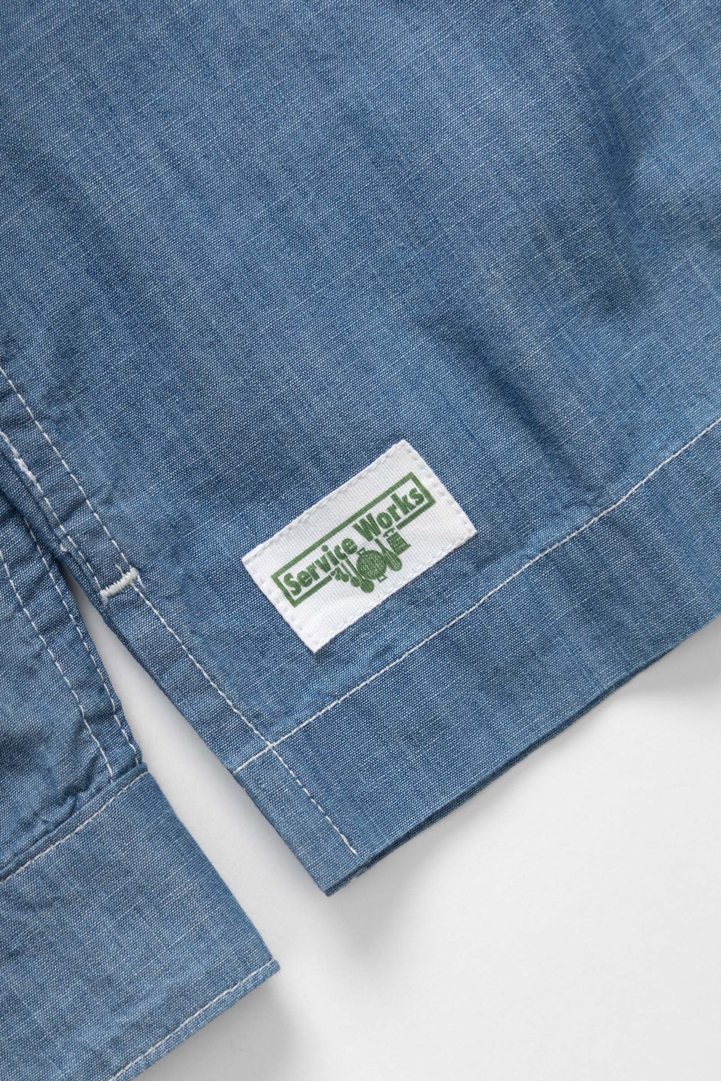 Service Works Chambray Resort Shirt Light Blue