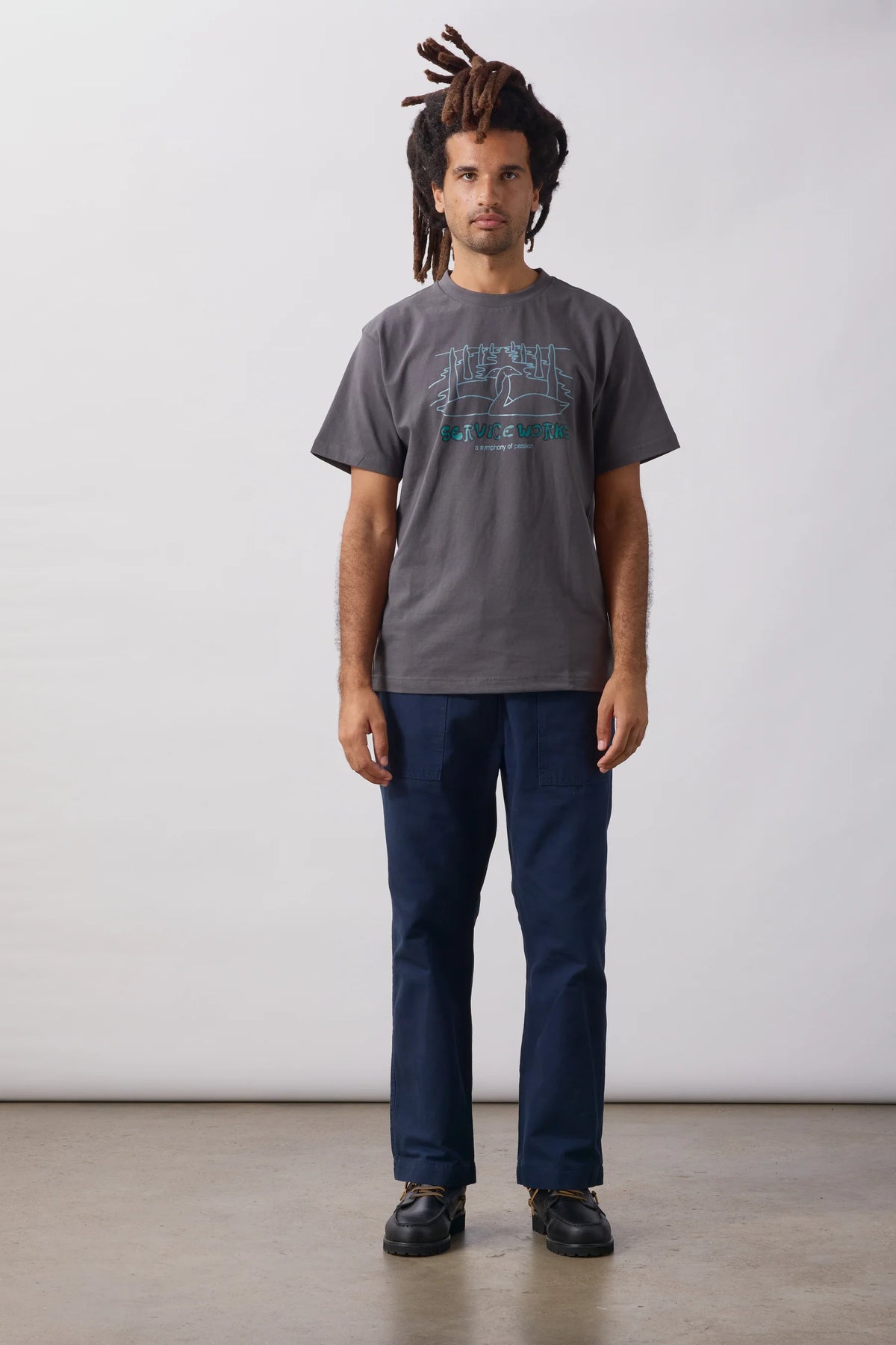 Service Works Symphony T-shirt Charcoal Grey