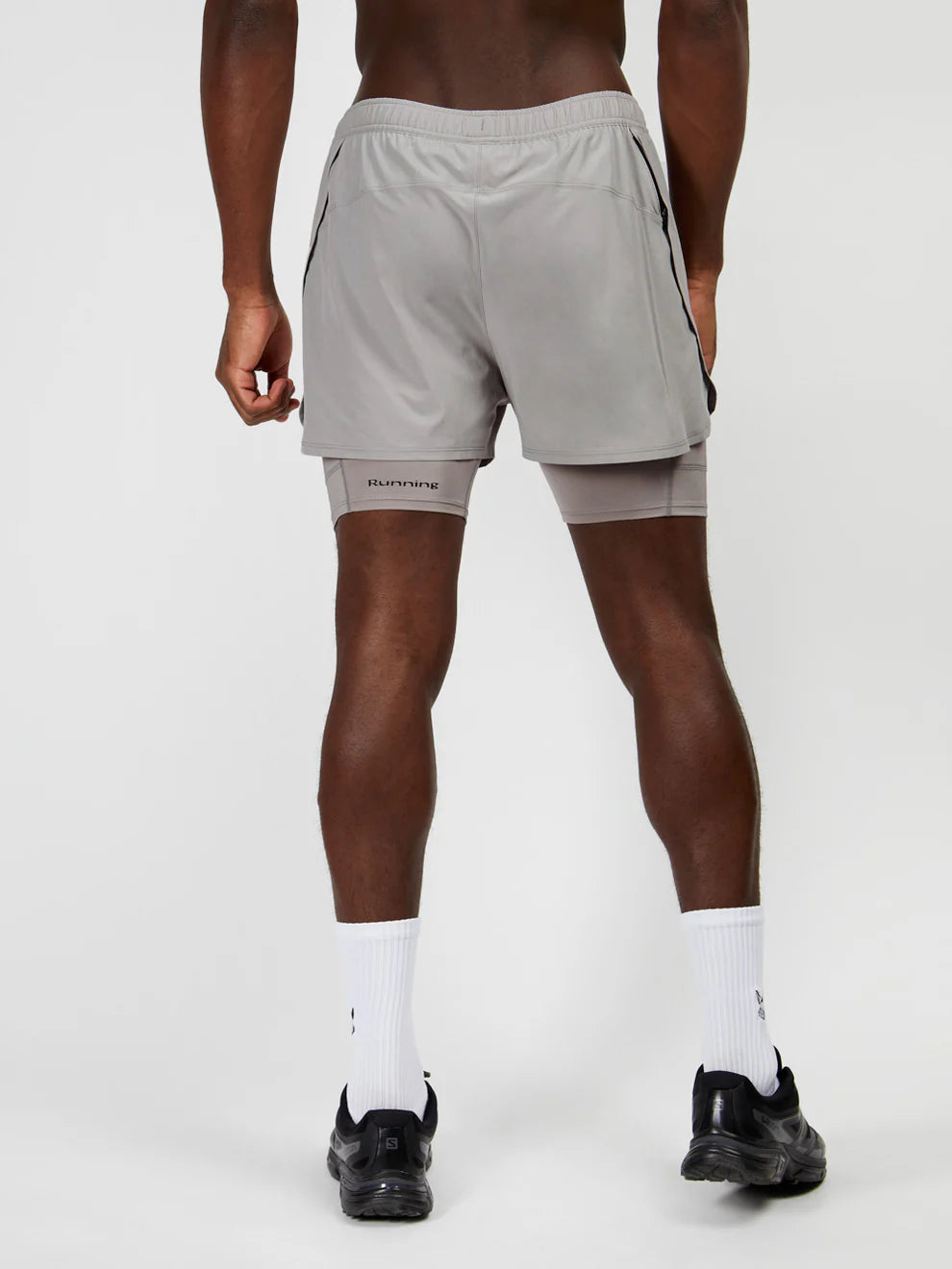 Acid Running 2-in-1 Shorts Ghost Grey