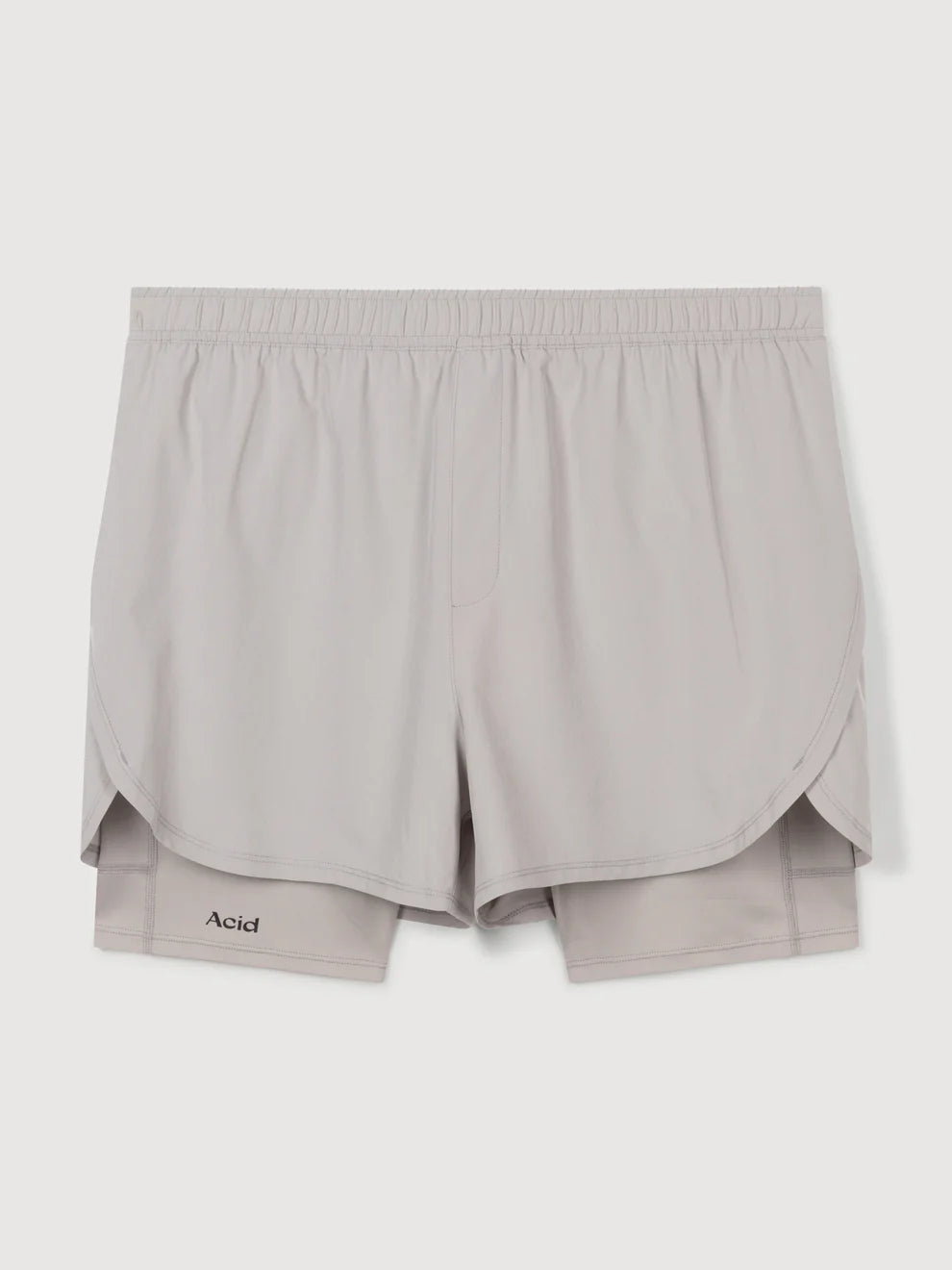 Acid Running 2-in-1 Shorts Ghost Grey