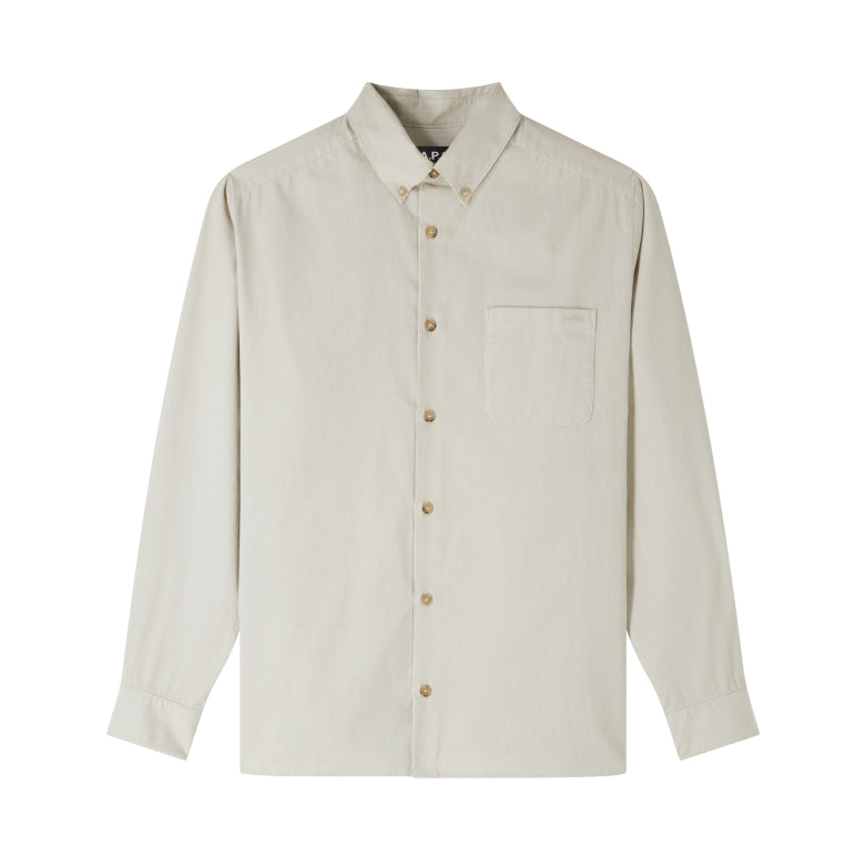A.P.C. Mateo Corduroy Shirt Beige