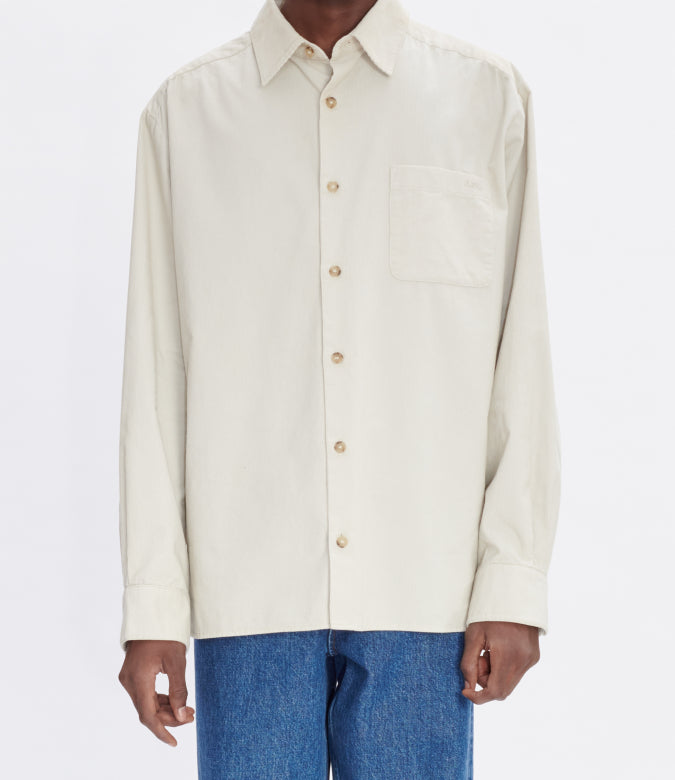 A.P.C. Mateo Corduroy Shirt Beige