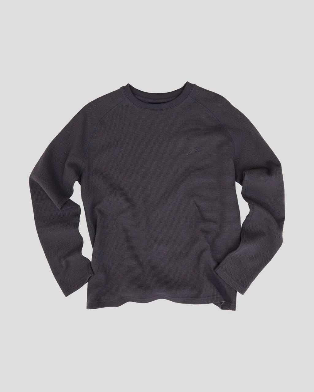 Mellow Clo Everyday Waffle Long Sleeve T-shirt Onyx Grey