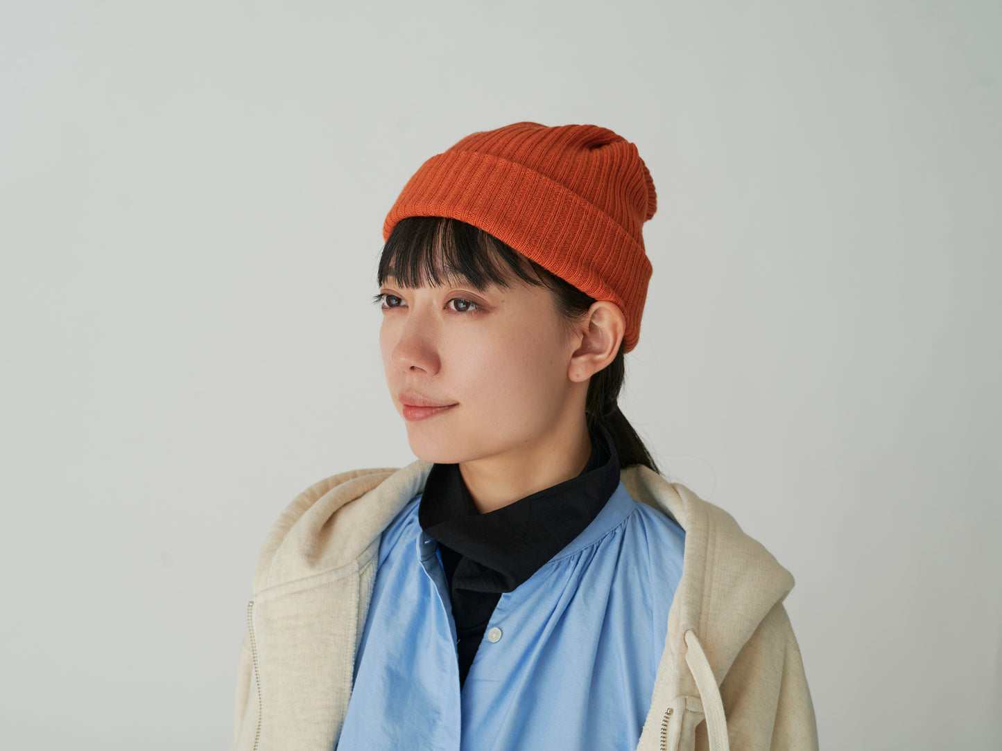 Snow Peak Rib Knit Beanie Orange