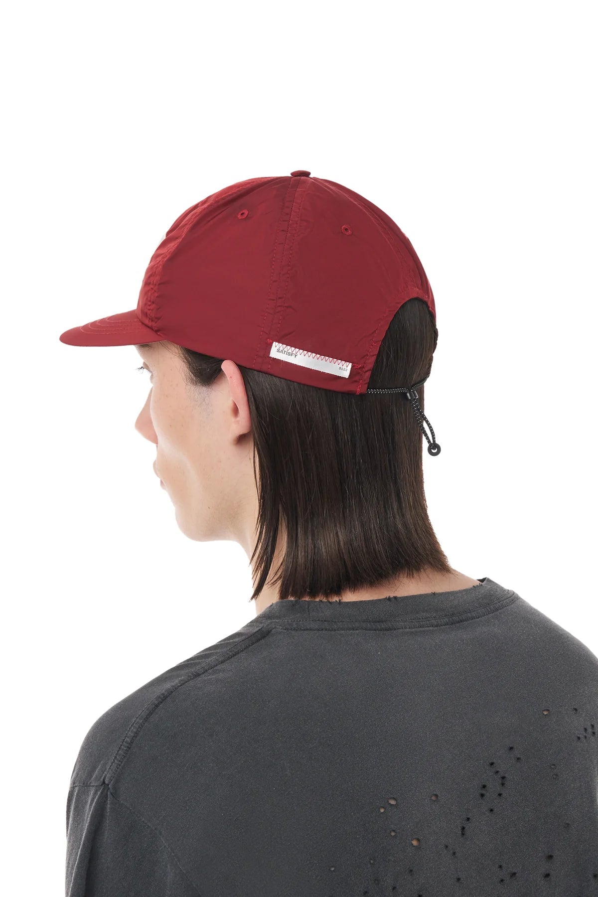 SATISFY FliteSilk 5 Panel Pinch Cap Burgundy Red