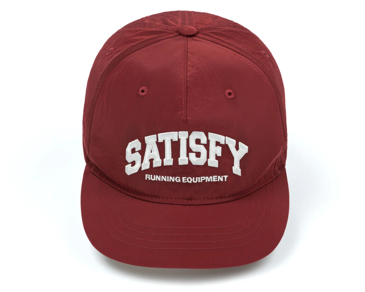 SATISFY FliteSilk 5 Panel Pinch Cap Burgundy Red