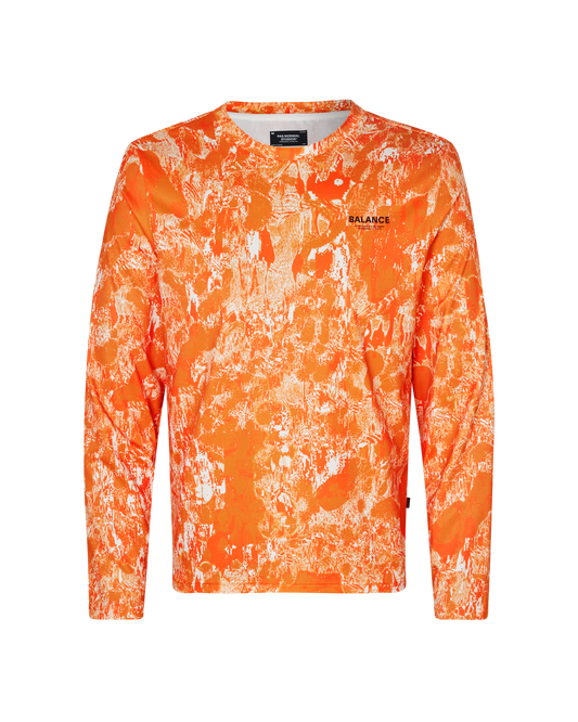 Pas Normal Studios Balance Long Sleeve T-shirt Orange AOP