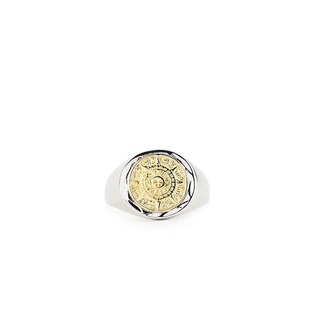 Serge DeNimes Silver Compass Ring