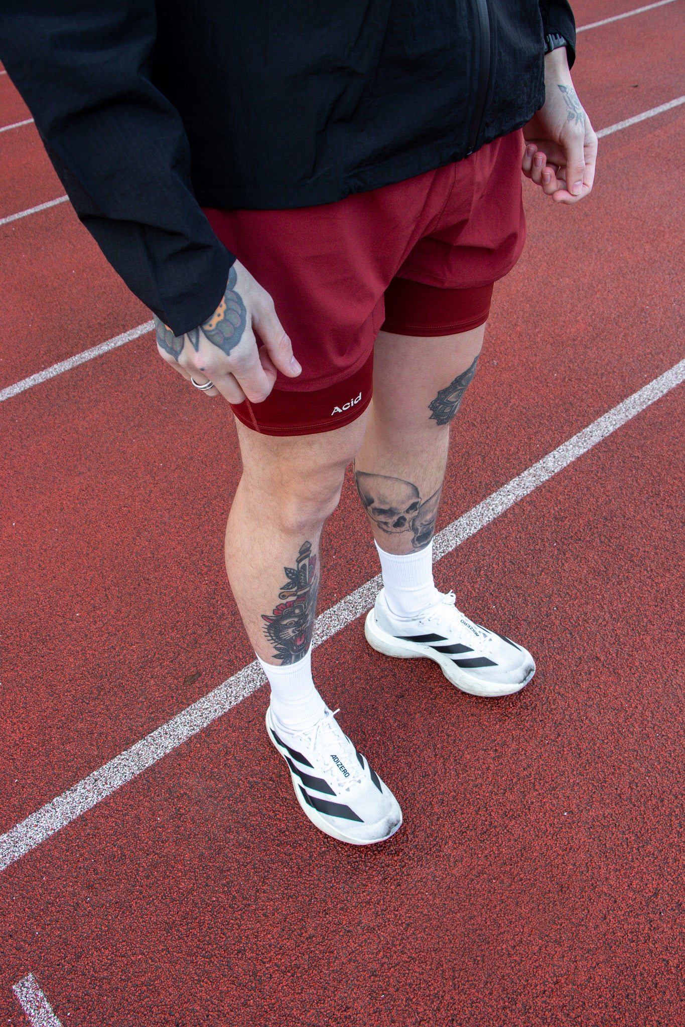 Acid Running 2-in-1 Shorts Fired Red