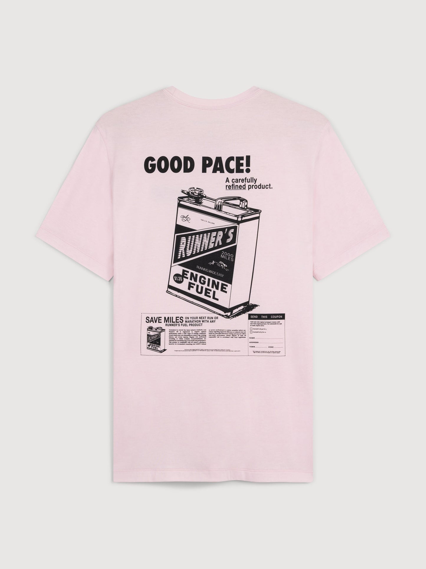 Acid Running Good Pace T-shirt Iced Pink
