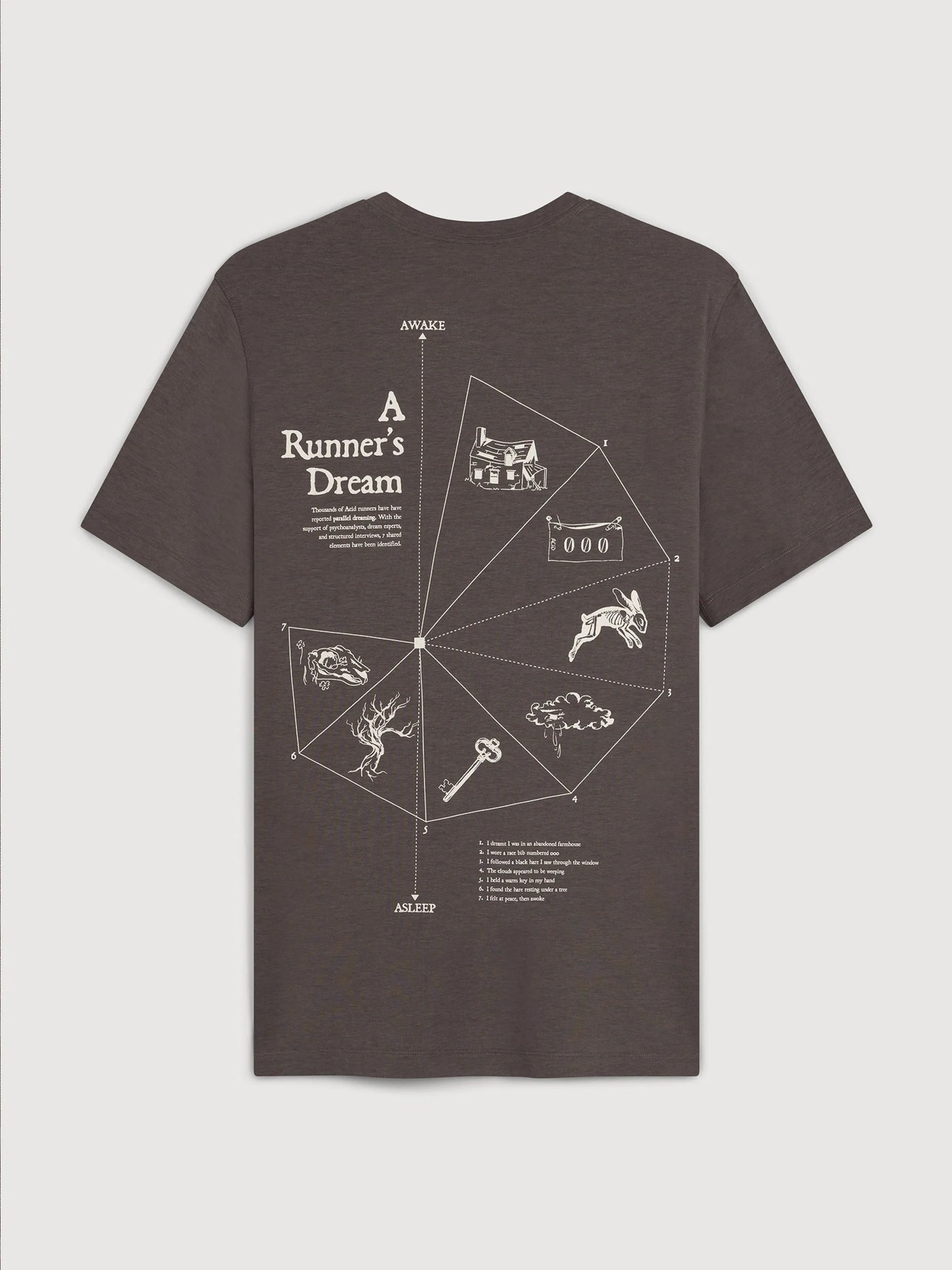 Acid Running A Runner's Dream T-shirt Shadow Taupe