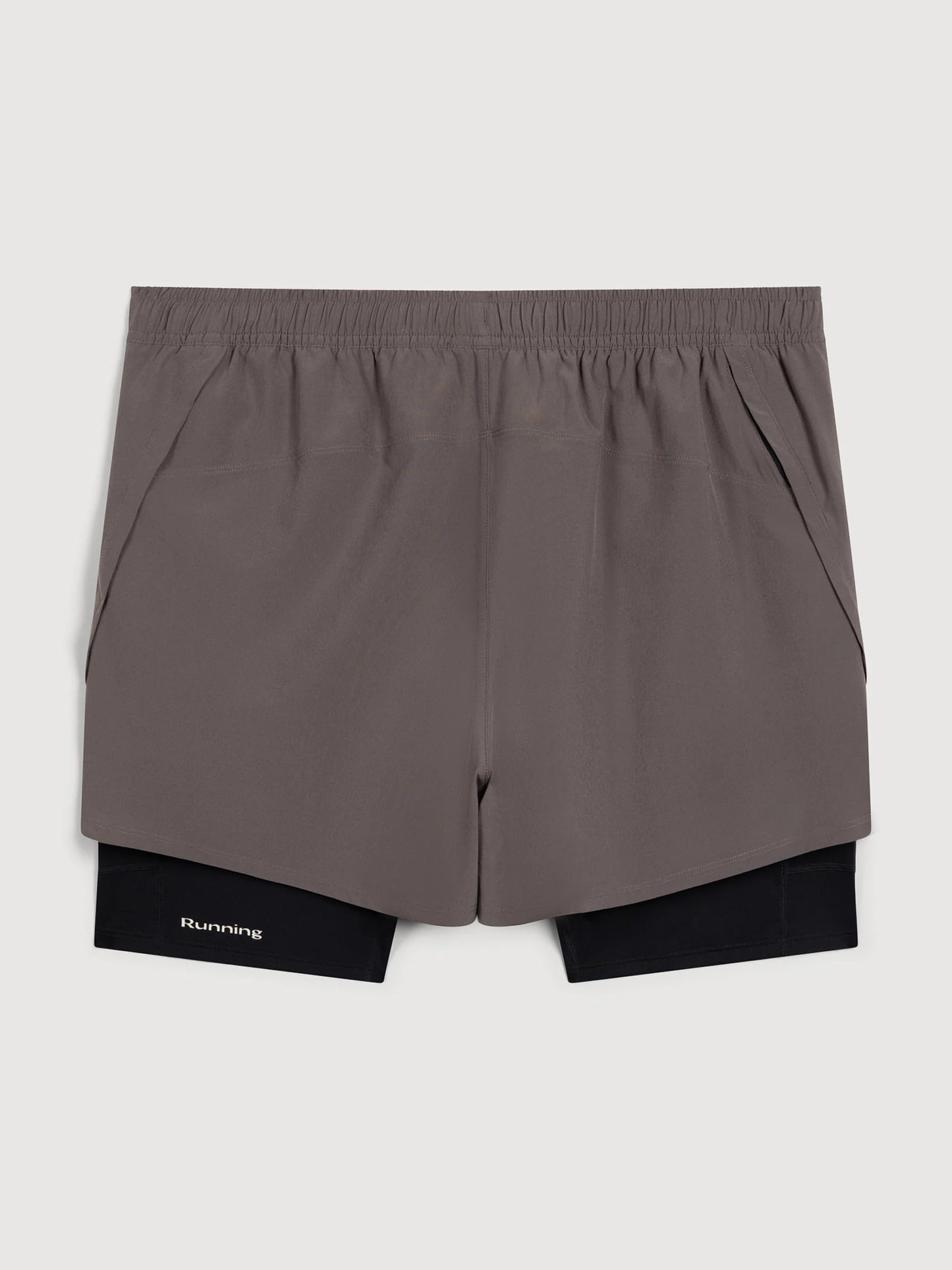 Acid Running 2-in-1 Shorts Shadow Taupe
