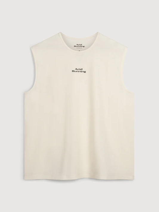 Acid Running Logo Tank Bone White