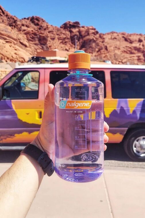 Nalgene 1 Litre Narrow Mouth Water Bottle Amethyst