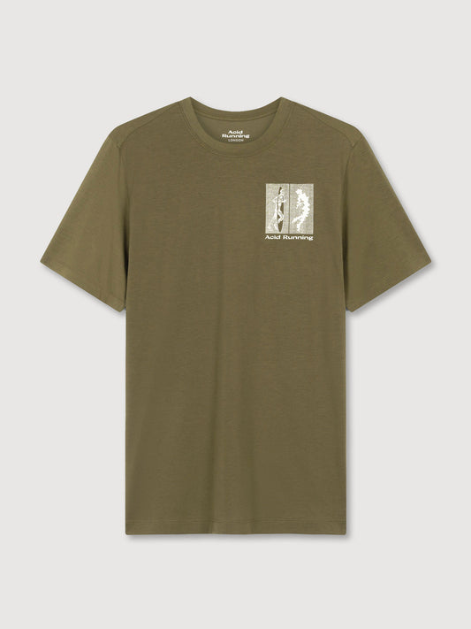 Acid Running Transcendent Runner T-shirt Dark Olive