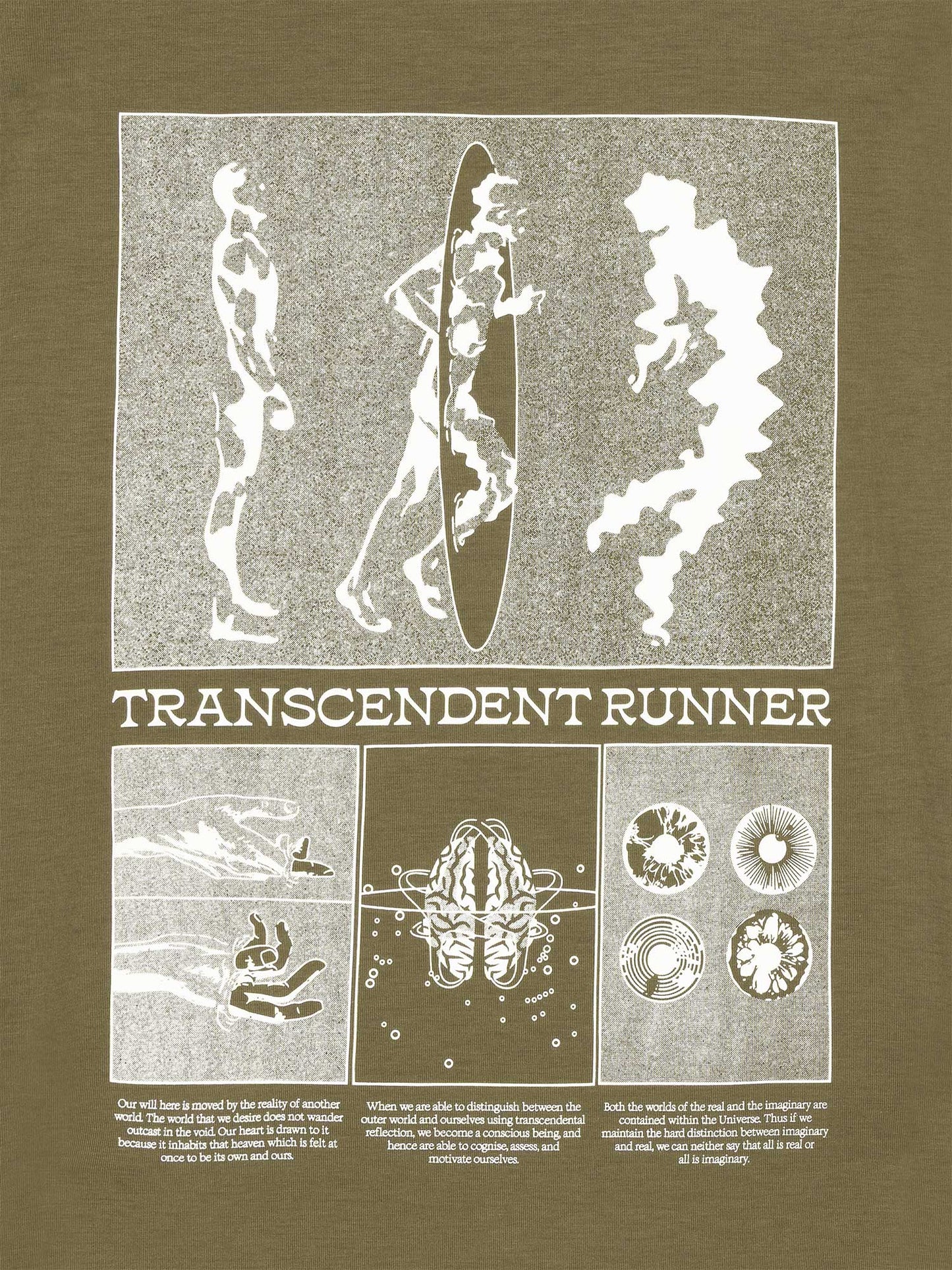 Acid Running Transcendent Runner T-shirt Dark Olive