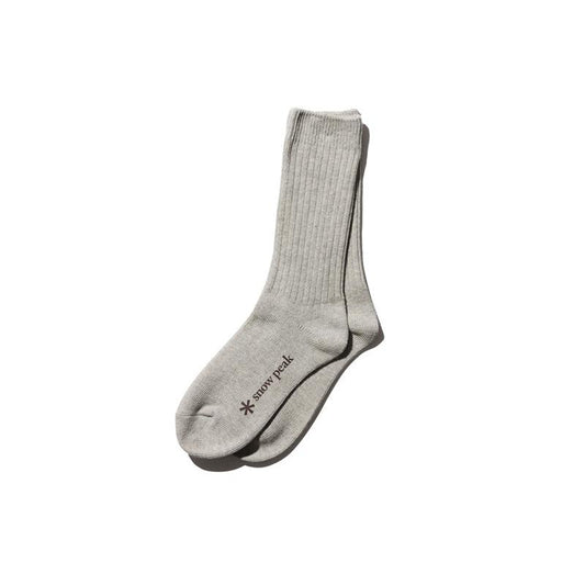 Snow Peak Recycled Cotton Socks Grey Marl