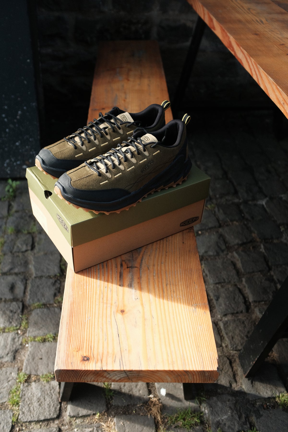 KEEN Jasper Zionic Shoes Suede Dark Olive/Khaki