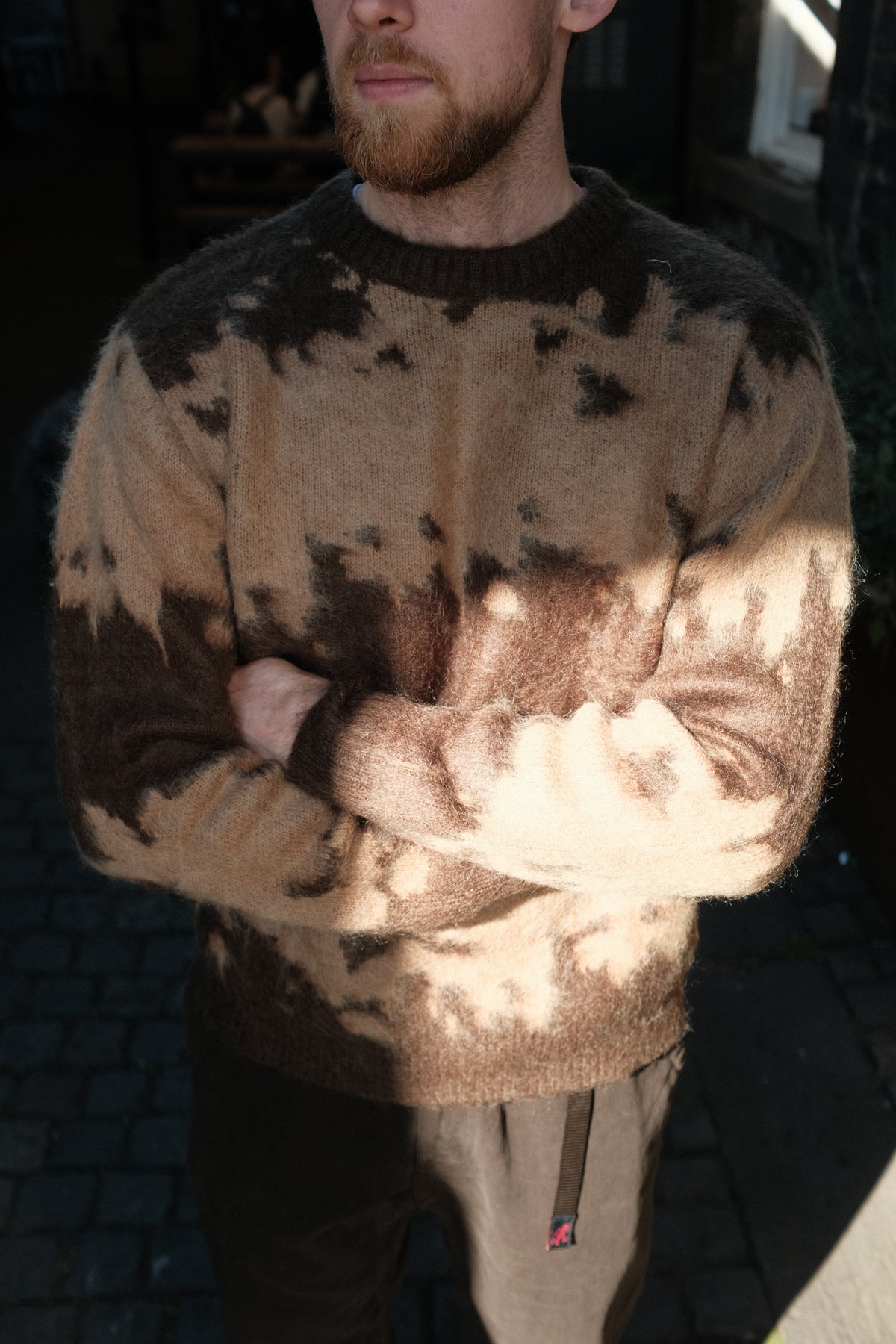 Gramicci Mohair Splatter Sweater Taupe